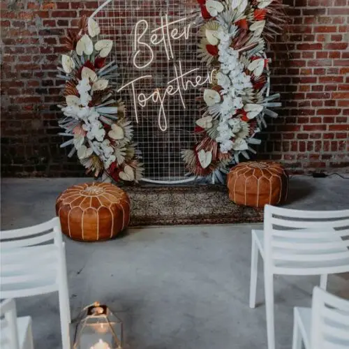 Backdrop Grid rond wit