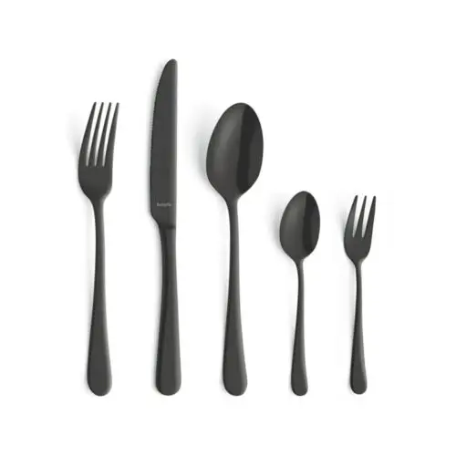 Bestekset zwart + taartvorkje