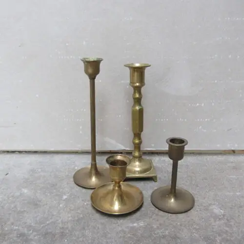 Brass kandelaar vintage - Afbeelding 3