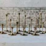Brass kandelaar vintage - Afbeelding 2