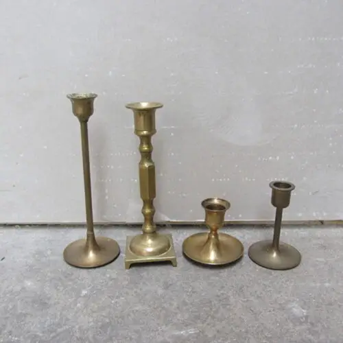 Brass kandelaar vintage - Afbeelding 4