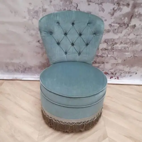 Vintage Cocktailstoel blauw