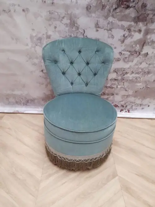 Vintage Cocktailstoel blauw
