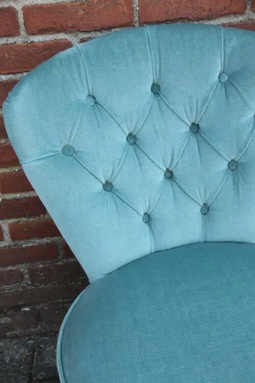 Vintage Cocktailstoel blauw - Afbeelding 2