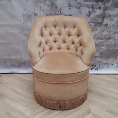 Vintage cocktailstoel beige