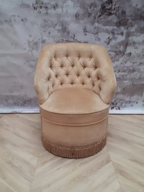 Vintage cocktailstoel beige