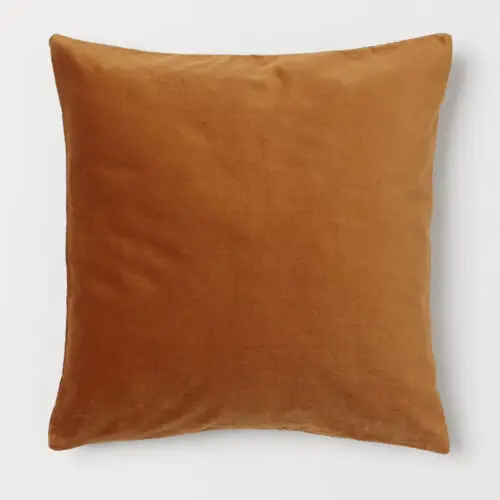 Kussen Fluweel cognac