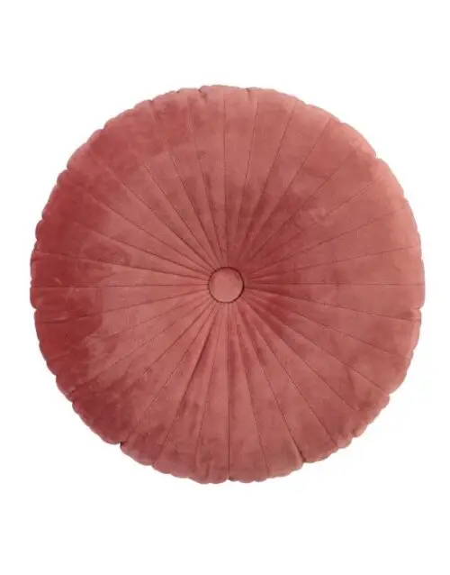 Rond Kussen Velvet Oudroze