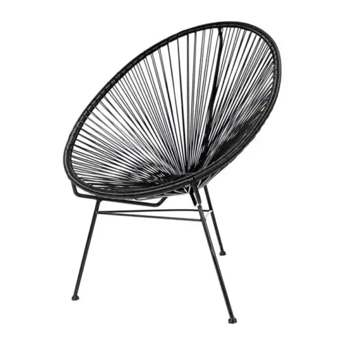 Loungestoel Acapulco zwart - Afbeelding 3