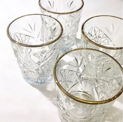 Libbey Hobstar whiskeyglas goud - Afbeelding 3