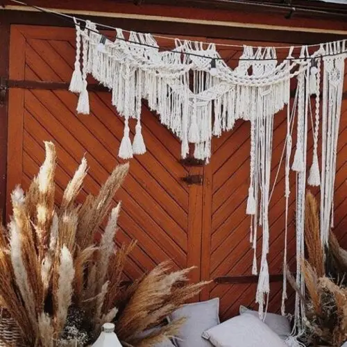 Macrame backdrop modern