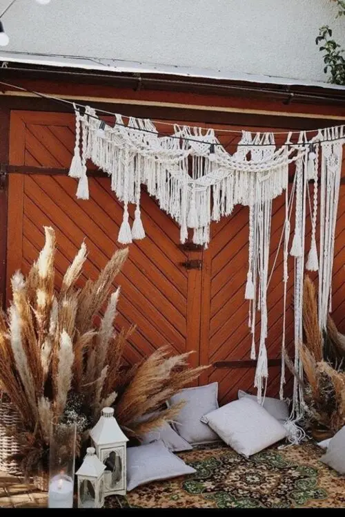 Macrame backdrop modern