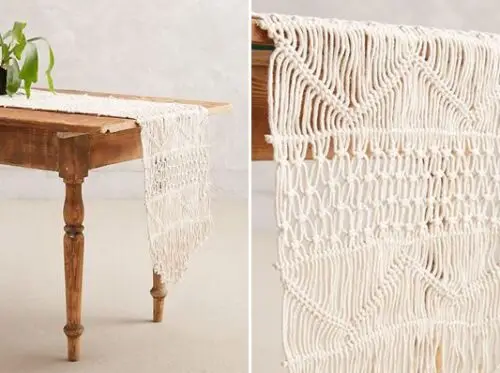 Macrame tafel loper - Afbeelding 3