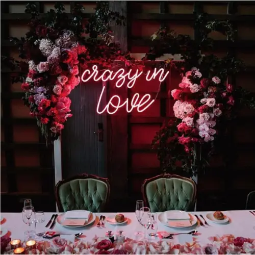 Neon letters Crazy in Love