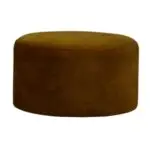Poef velvet oker