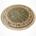 Perzisch kleed rond groen - Afbeelding 4