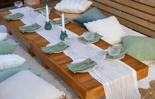 Picknicktafel laag Acacia - Afbeelding 4