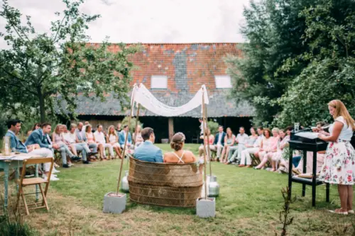 Rieten boho bank - Afbeelding 3
