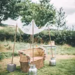 Rieten boho bank - Afbeelding 4