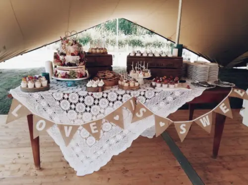 Tafelkleed vintage gehaakt - Afbeelding 3