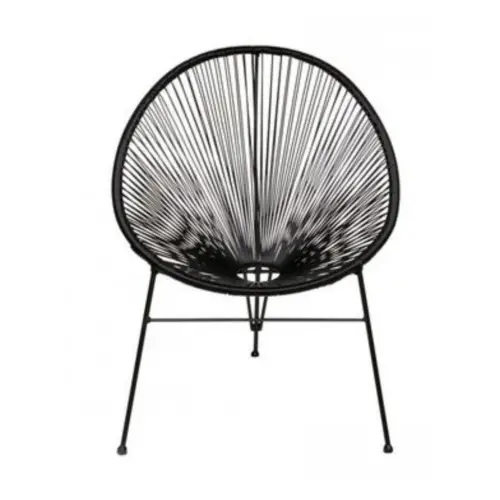 Loungestoel Acapulco zwart