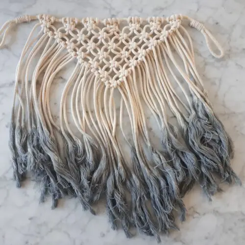 Macrame stoelhanger blue