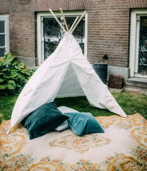 Kinder tipi speeltent wit