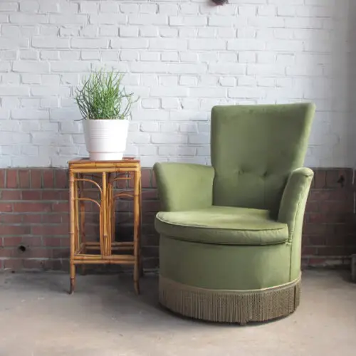 Vintage Fauteuil  groen velvet