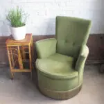 Vintage Fauteuil  groen velvet - Afbeelding 3