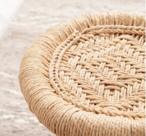 Bijzettafel riet naturel (set van 2) - Afbeelding 2