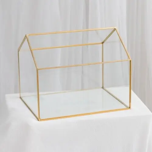 Enveloppendoos goud huis - Afbeelding 2