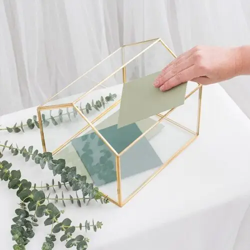 Enveloppendoos goud huis - Afbeelding 3