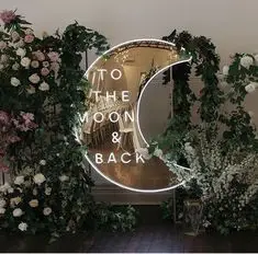Neon sign To the moon and back