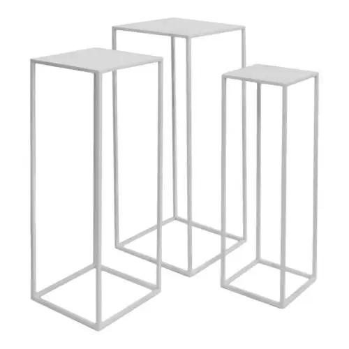 Zuil wit modern (set van 3)