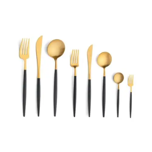 Bestekset Zwart Goud Deluxe uitgebreid