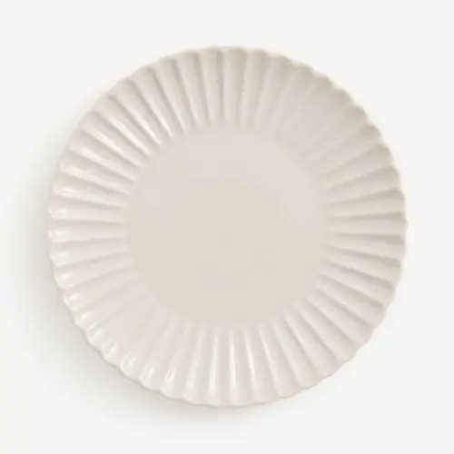 Dinerbord Beige Ribbel 28 cm
