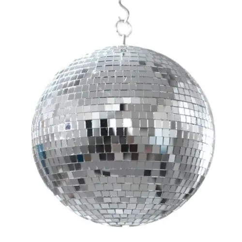 Discoballen zilver 10 cm (set van 5) - Afbeelding 2