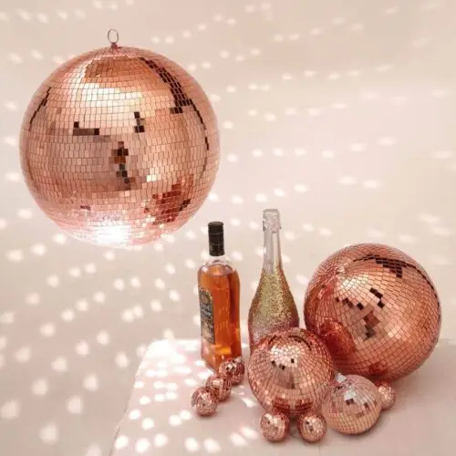 Discoballen rosé goud (set van 7)