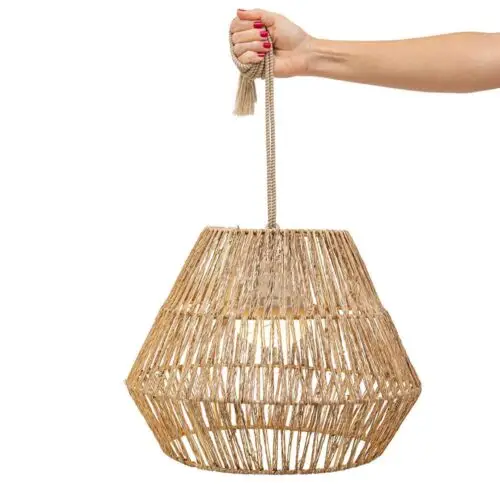 Hanglamp Led Draadloos Rotan 40cm