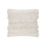 Kussen Macrame Boho Ecru