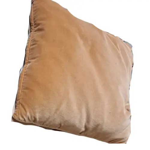 Kussen Fluweel lichtbruin 45x45cm