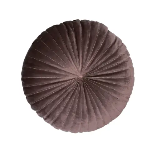 Rond Kussen Fluweel Paars/auberine