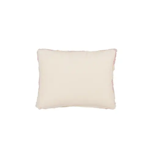 Kussen ruit roze wit - Afbeelding 2