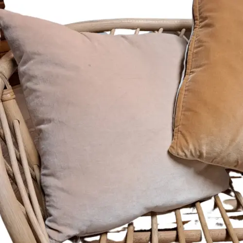 Kussen Fluweel taupe 45x45cm