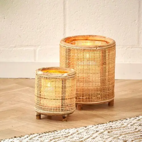 Lantaarn bamboe webbing 24cm - Afbeelding 3