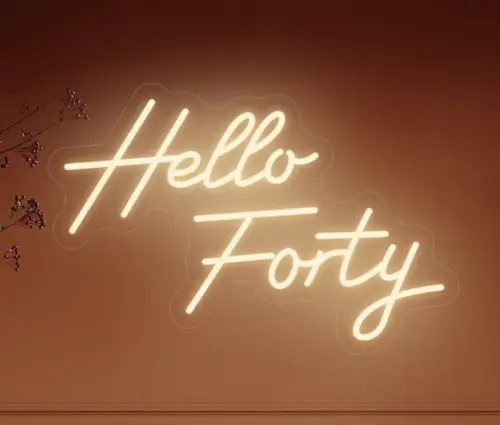 Neon letters Hello Forty - Afbeelding 2