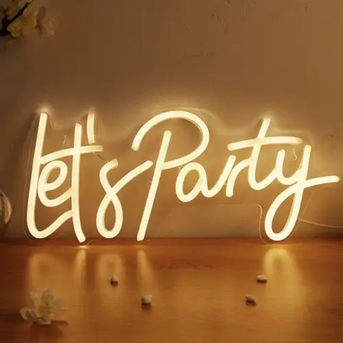 Neon sign Let's Party