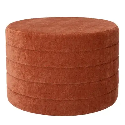 Poef terracotta laag 60 cm