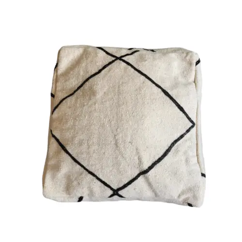 Poef Berber Zwart/Wit