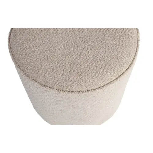 Poef Bouclé Creme - Afbeelding 2